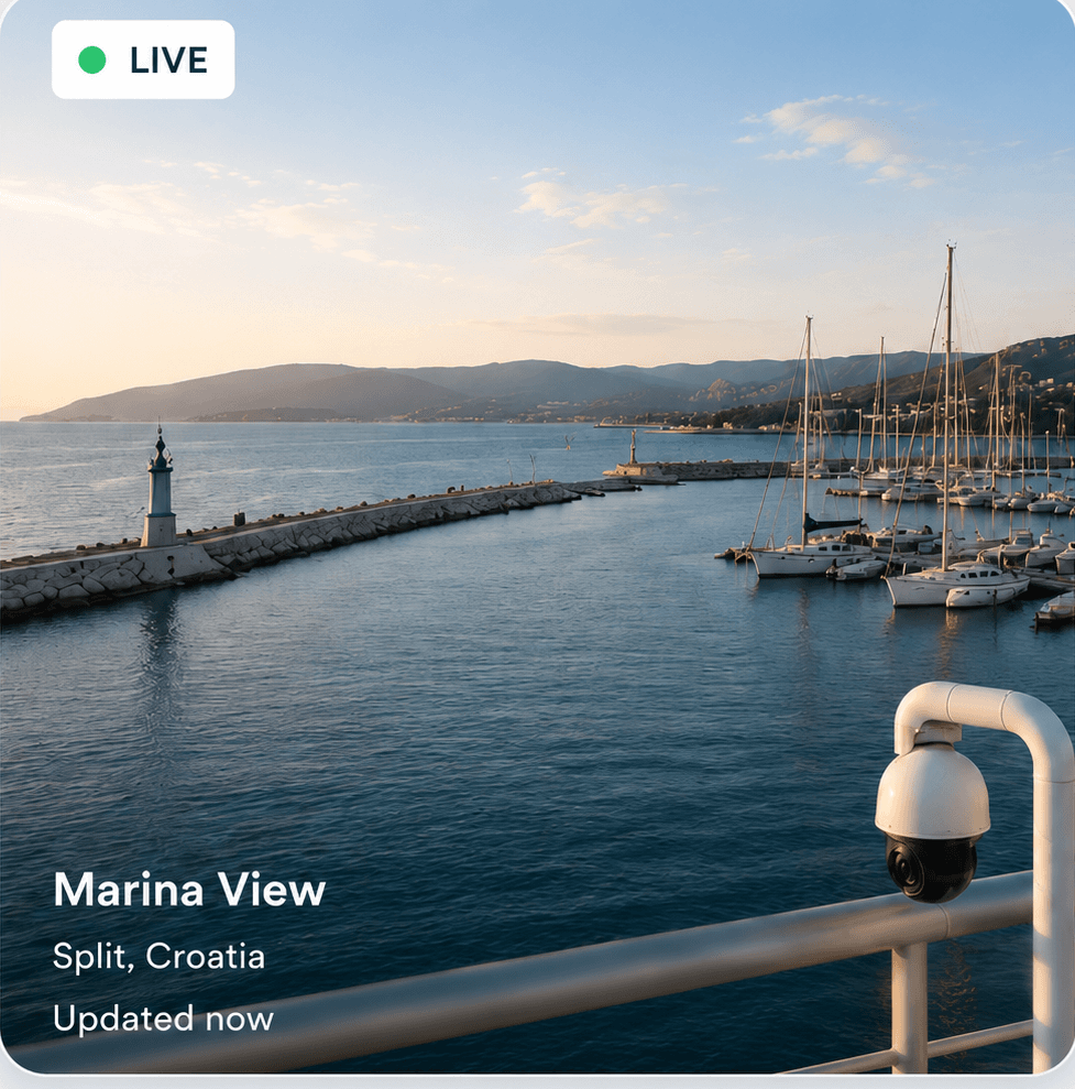 Live marina view — Split, Croatia